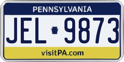 PA license plate JEL9873