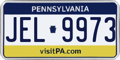 PA license plate JEL9973