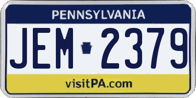 PA license plate JEM2379