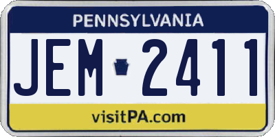 PA license plate JEM2411