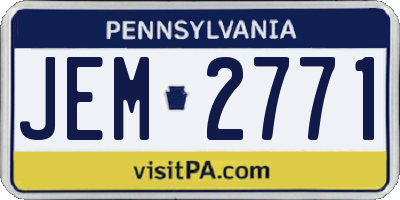 PA license plate JEM2771