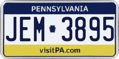 PA license plate JEM3895