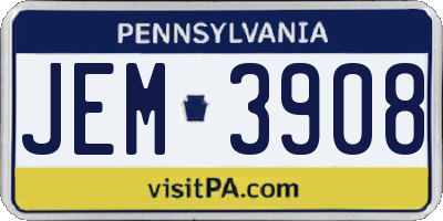 PA license plate JEM3908