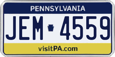 PA license plate JEM4559
