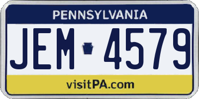 PA license plate JEM4579