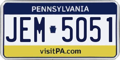 PA license plate JEM5051