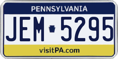 PA license plate JEM5295