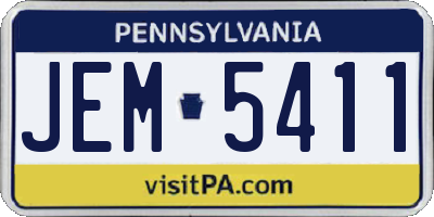 PA license plate JEM5411