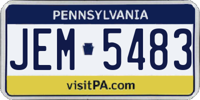 PA license plate JEM5483