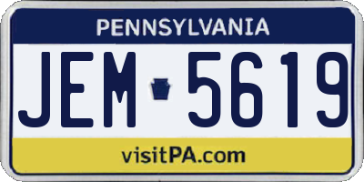 PA license plate JEM5619