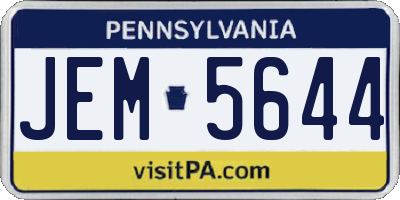 PA license plate JEM5644