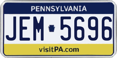 PA license plate JEM5696
