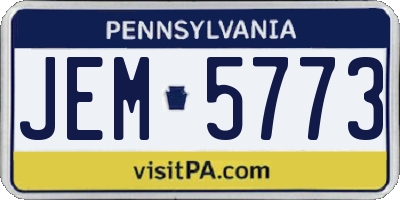 PA license plate JEM5773