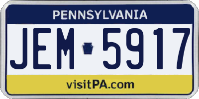 PA license plate JEM5917