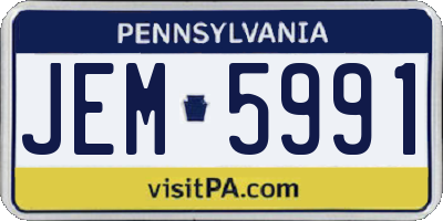 PA license plate JEM5991