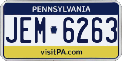 PA license plate JEM6263