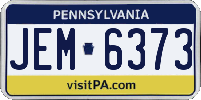 PA license plate JEM6373