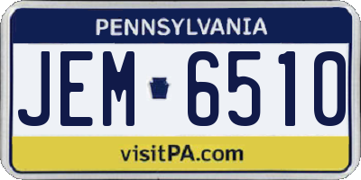 PA license plate JEM6510
