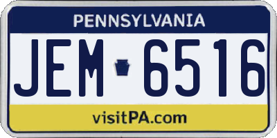 PA license plate JEM6516