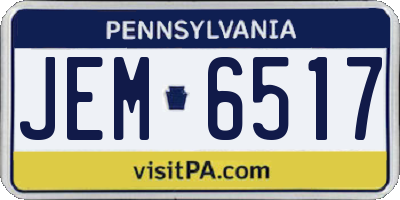 PA license plate JEM6517