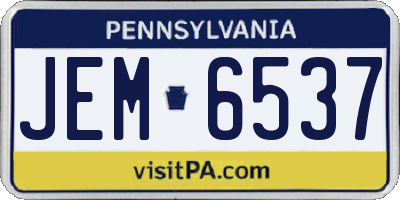 PA license plate JEM6537