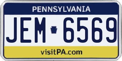 PA license plate JEM6569