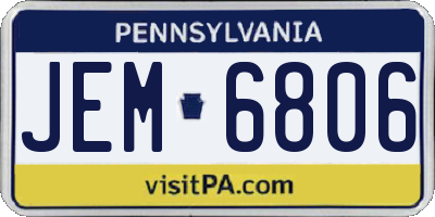 PA license plate JEM6806