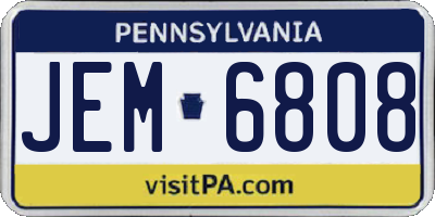 PA license plate JEM6808