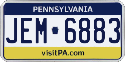 PA license plate JEM6883
