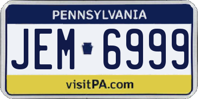 PA license plate JEM6999
