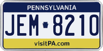 PA license plate JEM8210