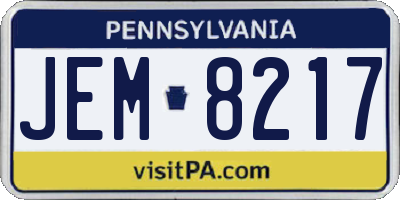 PA license plate JEM8217