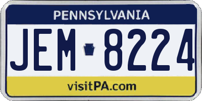 PA license plate JEM8224