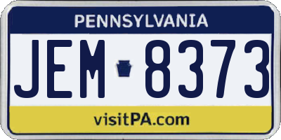 PA license plate JEM8373