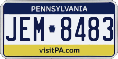 PA license plate JEM8483