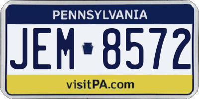 PA license plate JEM8572