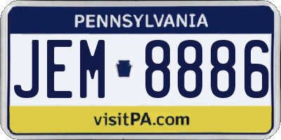 PA license plate JEM8886