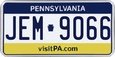 PA license plate JEM9066