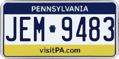 PA license plate JEM9483