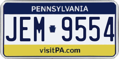 PA license plate JEM9554
