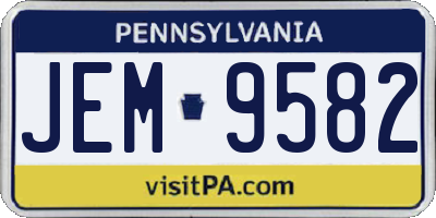 PA license plate JEM9582