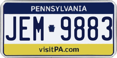 PA license plate JEM9883