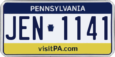 PA license plate JEN1141