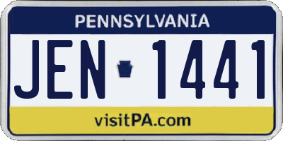 PA license plate JEN1441