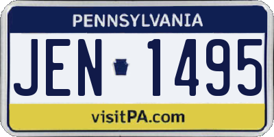 PA license plate JEN1495