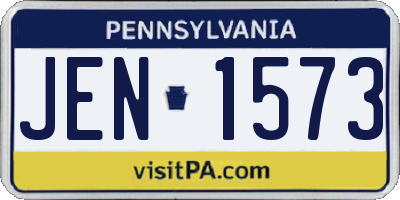 PA license plate JEN1573