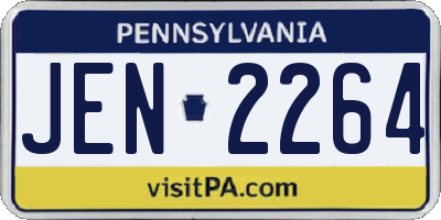 PA license plate JEN2264