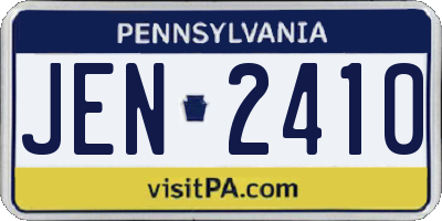 PA license plate JEN2410