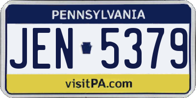 PA license plate JEN5379