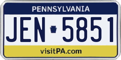 PA license plate JEN5851
